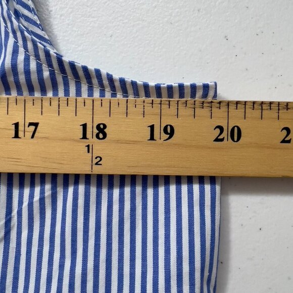 J.Crew Blue White Striped Sleeveless Tiered Midi Dress Women's Size 12 NWT - Picture 10 of 11
